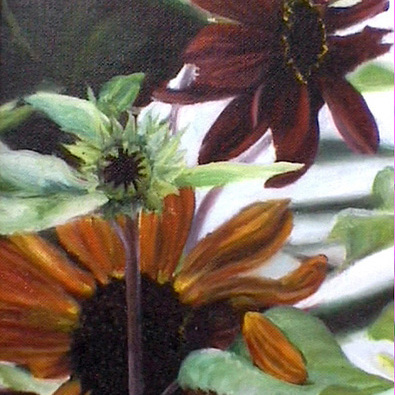 Dad's Sunflowers Oil on Canvas 11x14