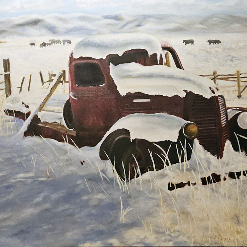 Ford in Snow 16x20 Oil on Linen
